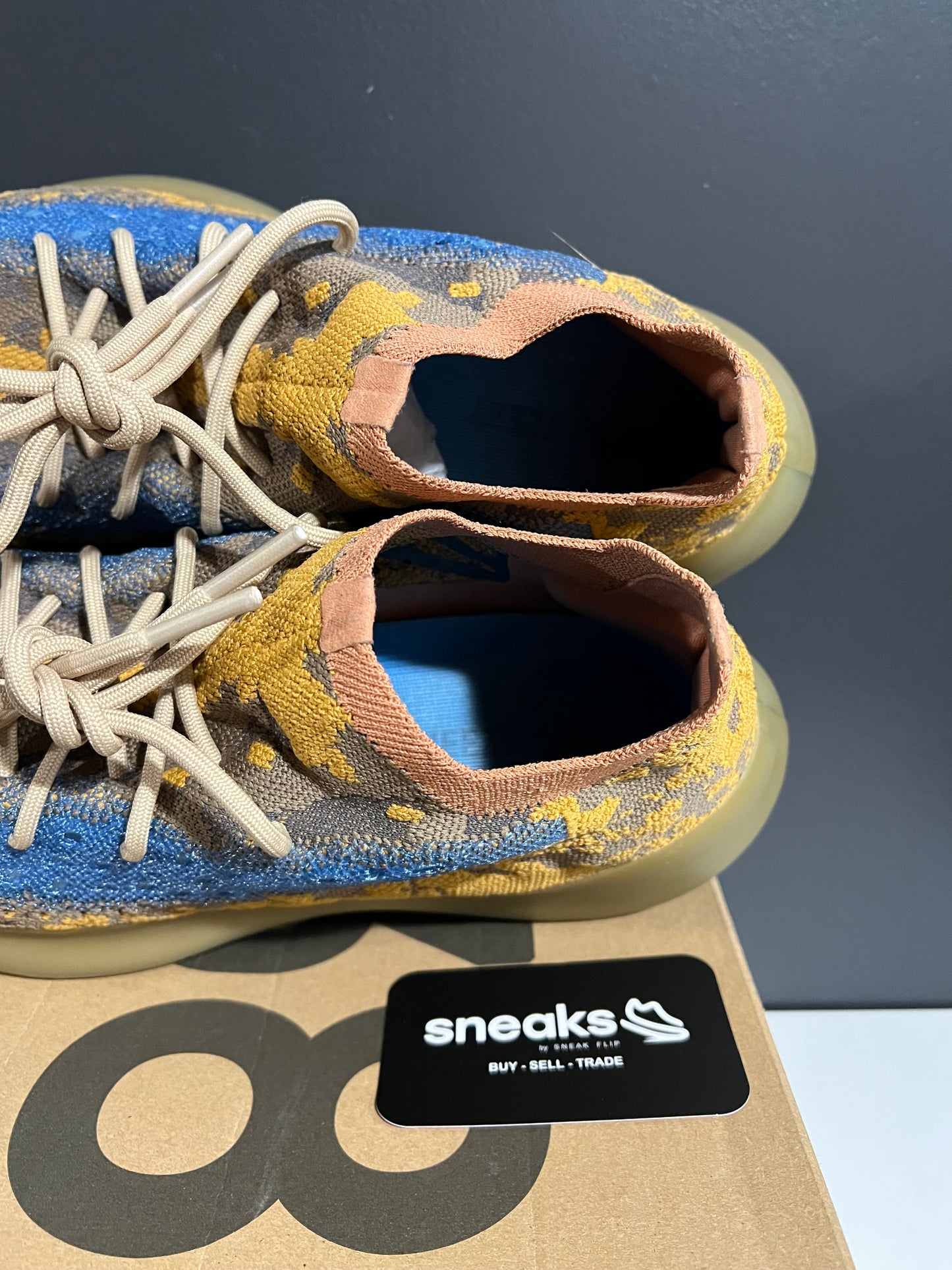 USED Yeezy Boost 380 Blue Oat Non-Reflective Q47306 SIZE 10M OG ALL AG25-272