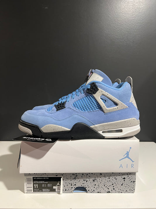 USED Air Jordan 4 Retro University Blue CT8527-400 SIZE 11M OG ALL AG25-38
