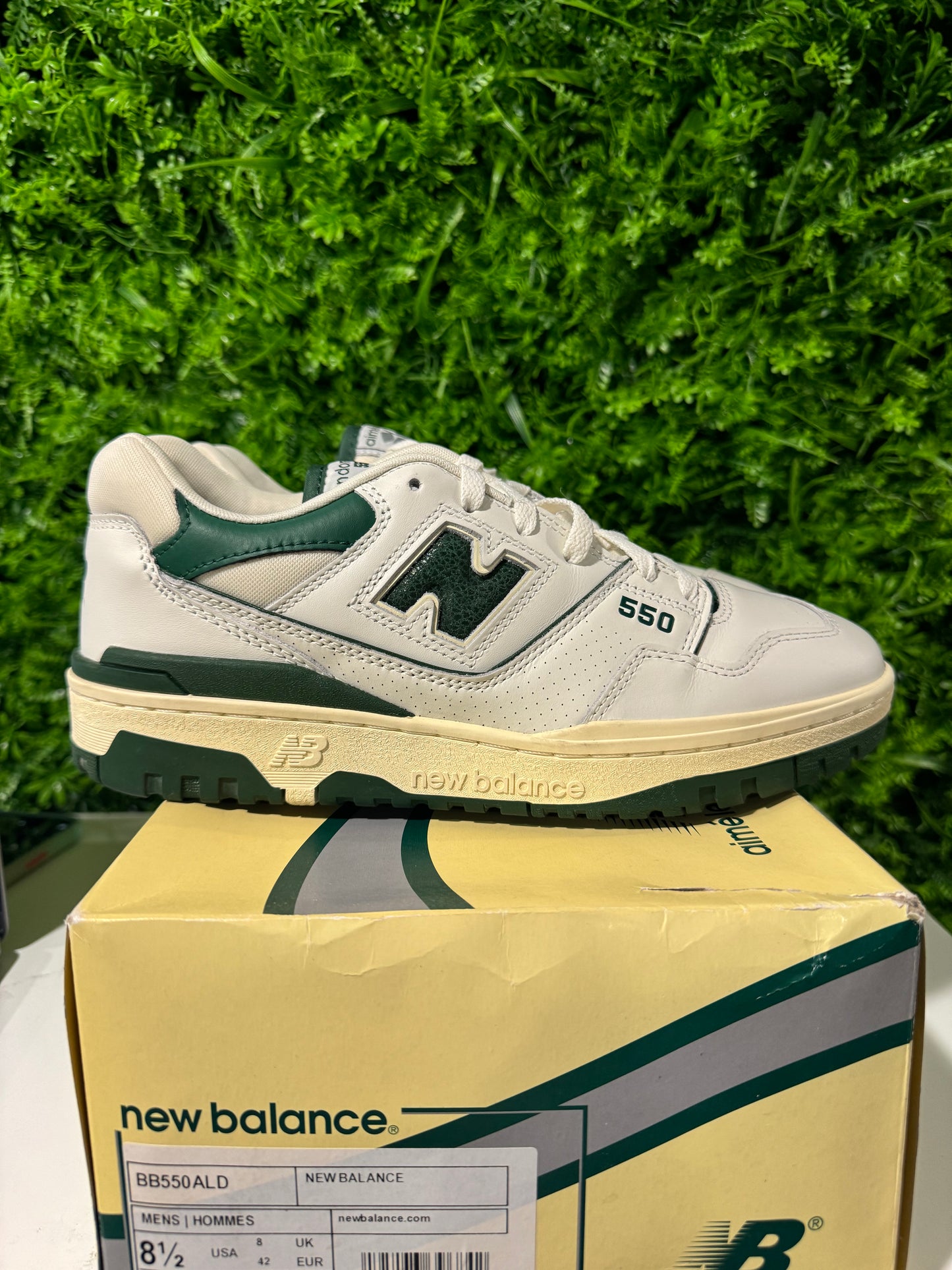 NB New Balance Aimé Leon Dore x 550 Evergreen BB550ALD USED SIZE 8.5M