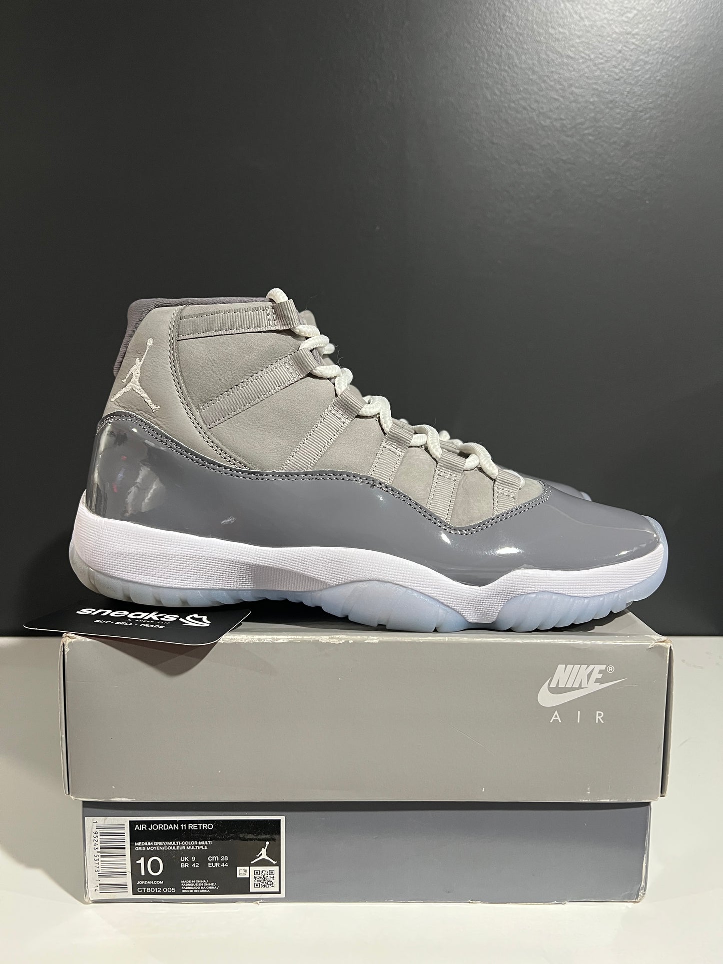 USED Air Jordan 11 Retro Cool Grey 2021 CT8012-005 SIZE 10M OG ALL JN25-123