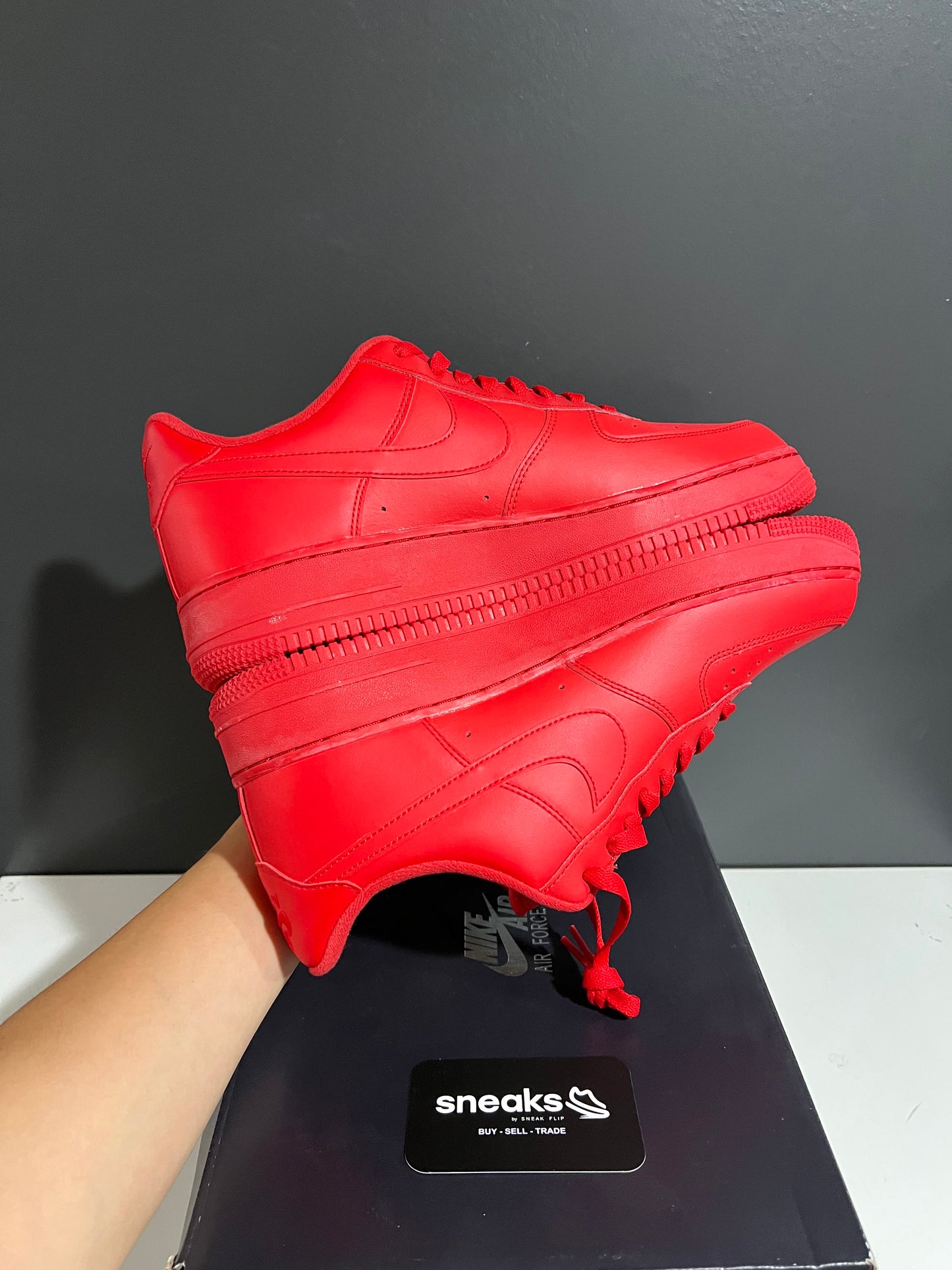 NEW Air Force 1 Low '07 LV8 1 Triple Red CW6999-600 SIZE 11M OG ALL AG25-57