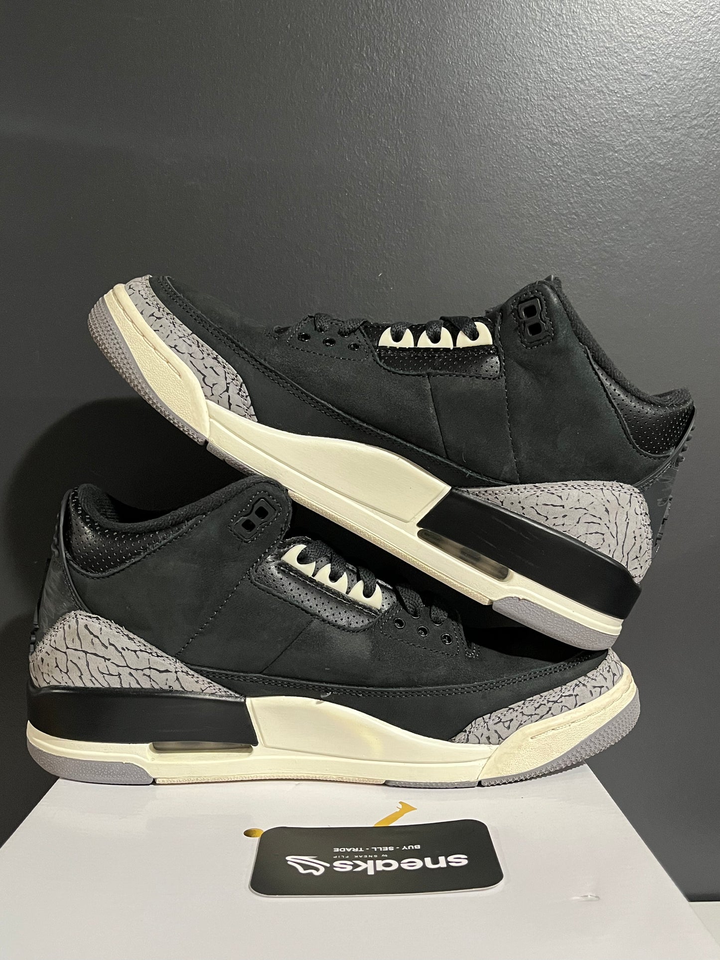 USED Wmns Air Jordan 3 Retro Off Noir CK9246-001 SIZE 9.5Y OG ALL SP25-155