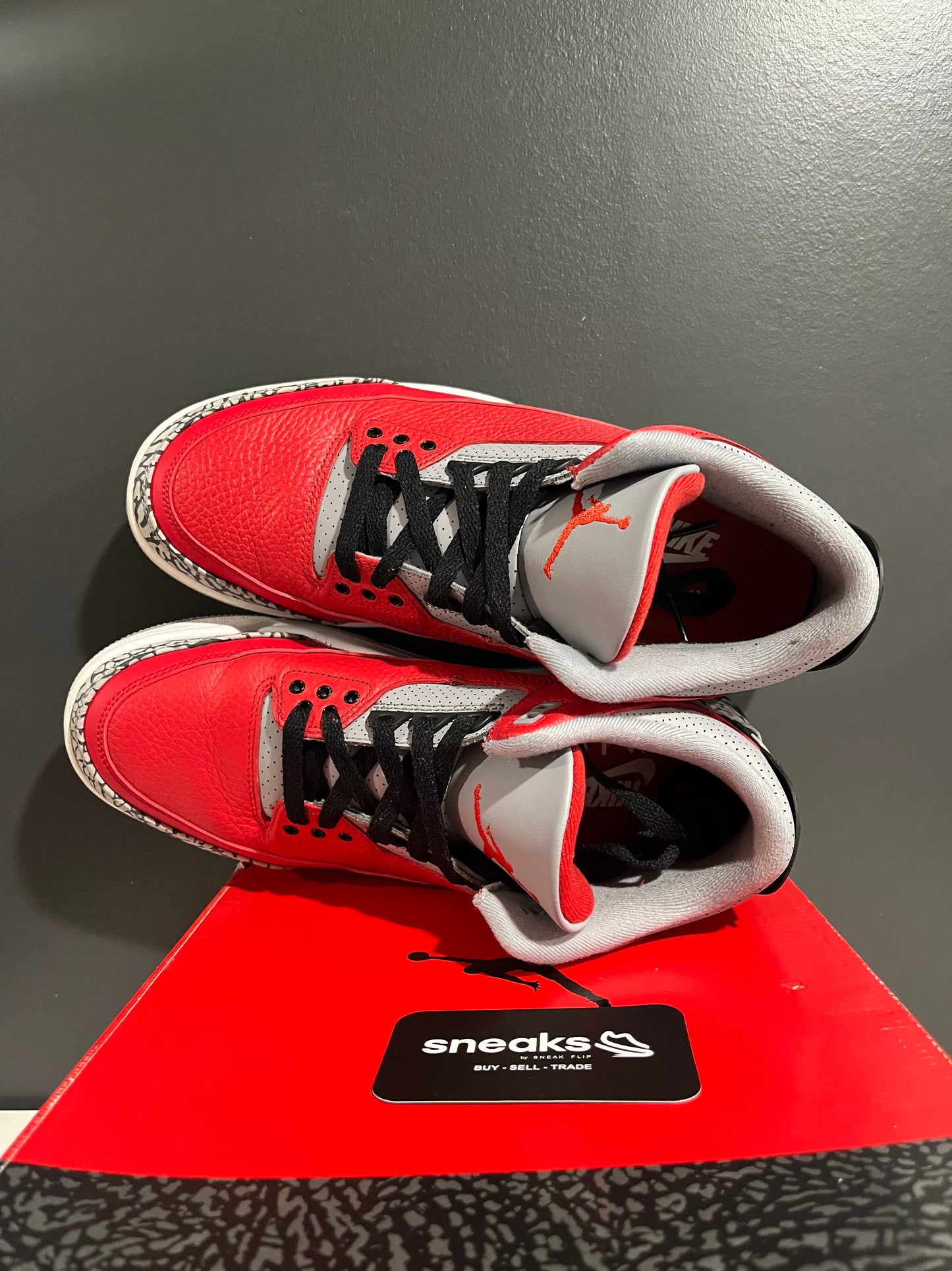 USED Air Jordan 3 Retro SE Unite Fire Red Cement Grey CK5692-600 SIZE 10M OG ALL JY25-78