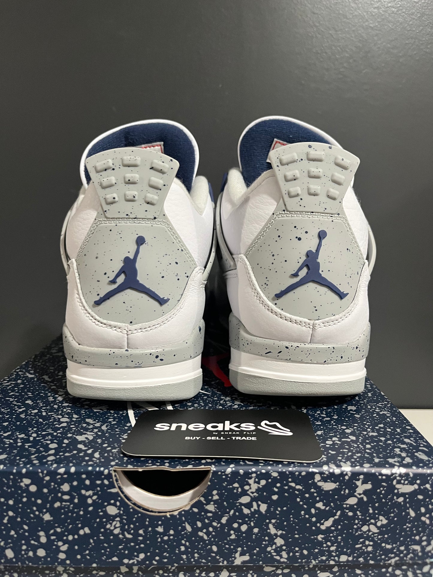USED Air Jordan 4 Retro Midnight Navy DH6927-140 SIZE 9M OG ALL
