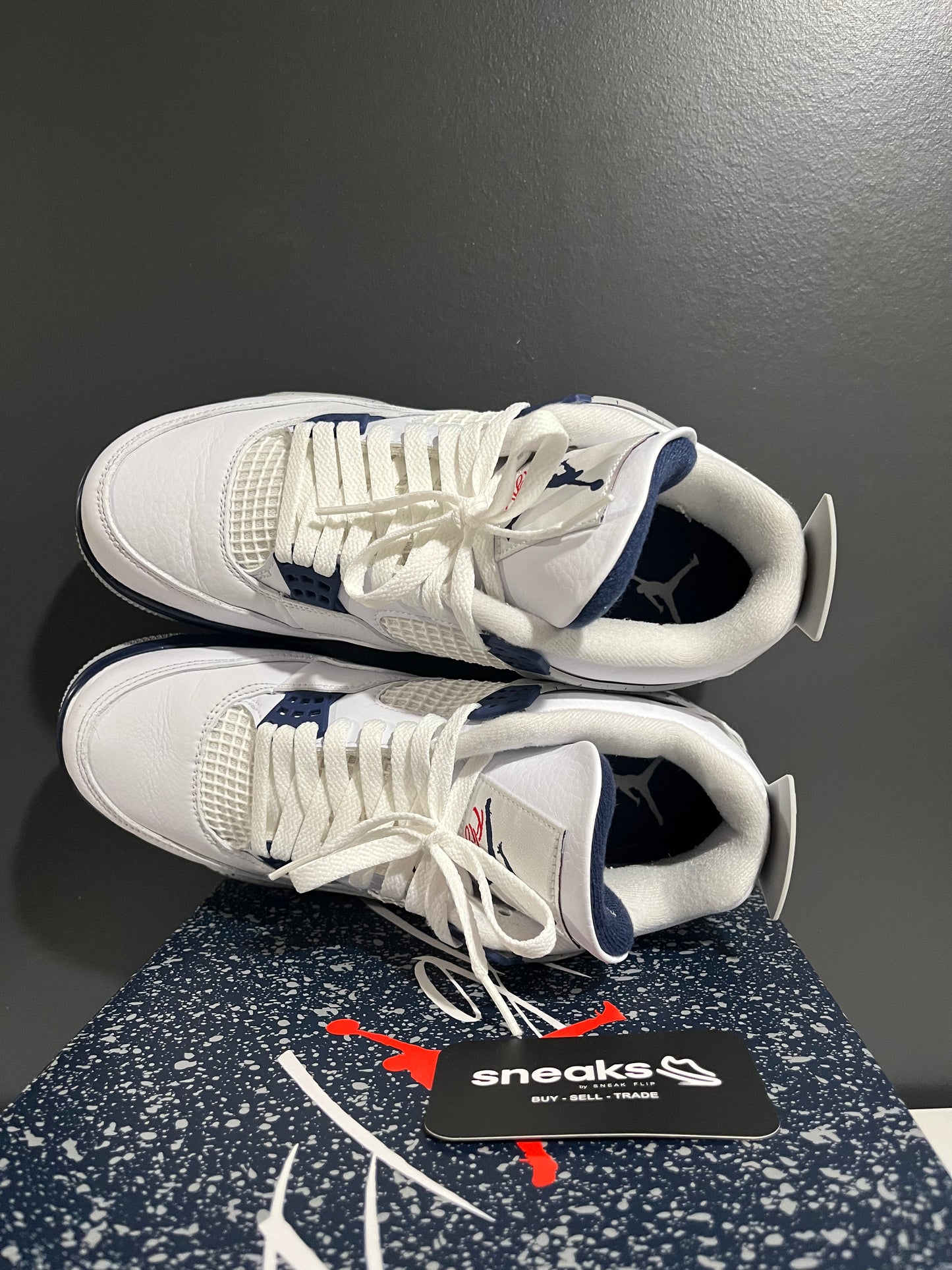 USED Air Jordan 4 Retro Midnight Navy DH6927-140 SIZE 9M OG ALL