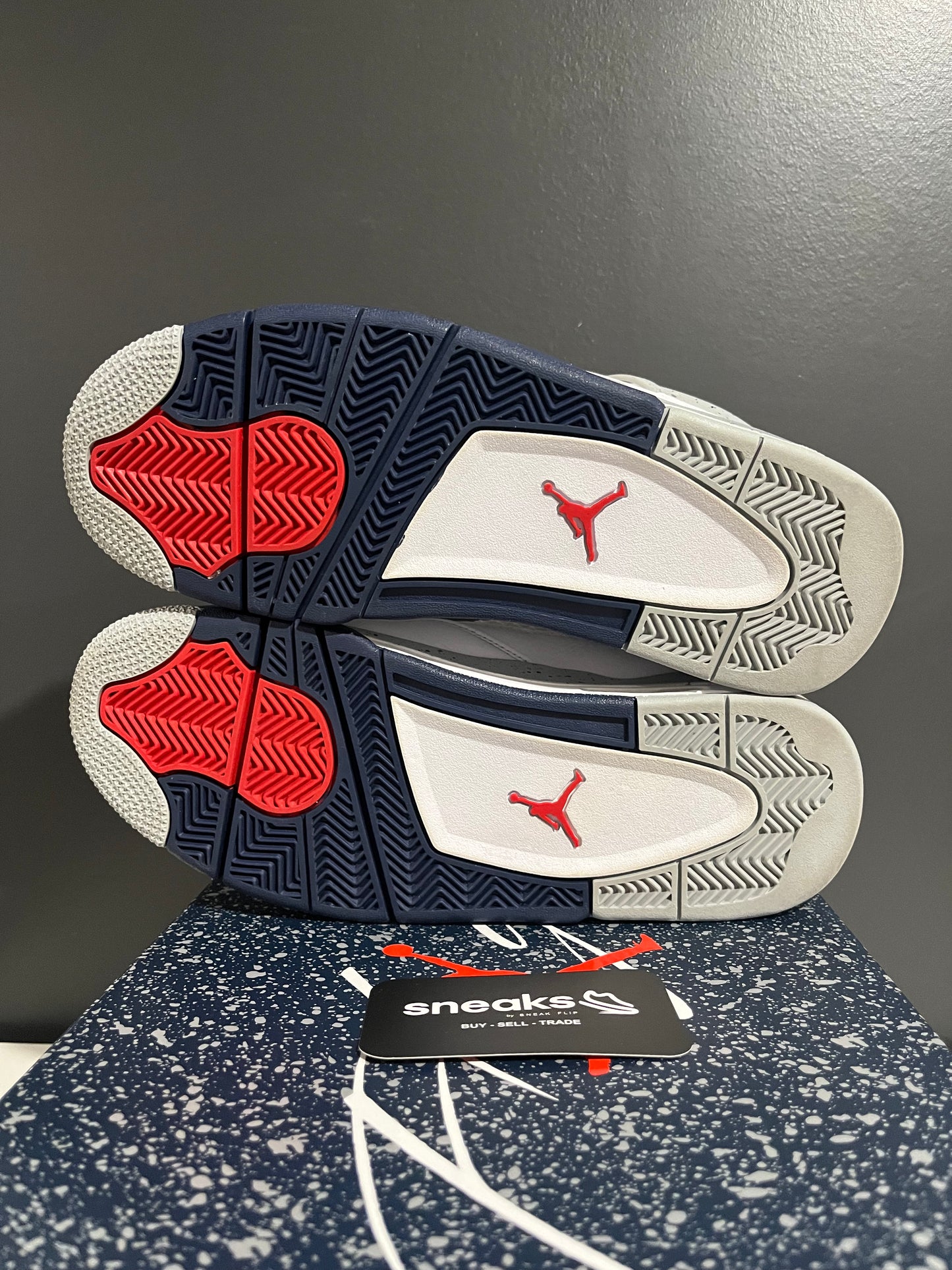 USED Air Jordan 4 Retro Midnight Navy DH6927-140 SIZE 9M OG ALL