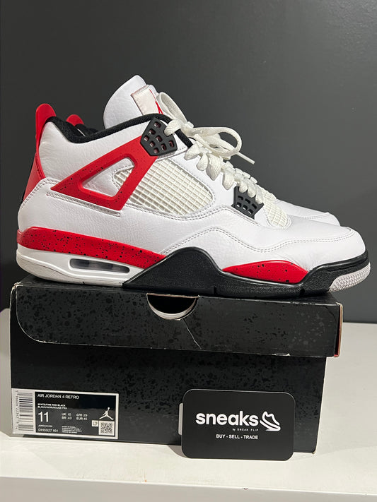 USED Air Jordan 4 Retro Red Cement DH6927-161 SIZE 11M OG ALL SP25-103