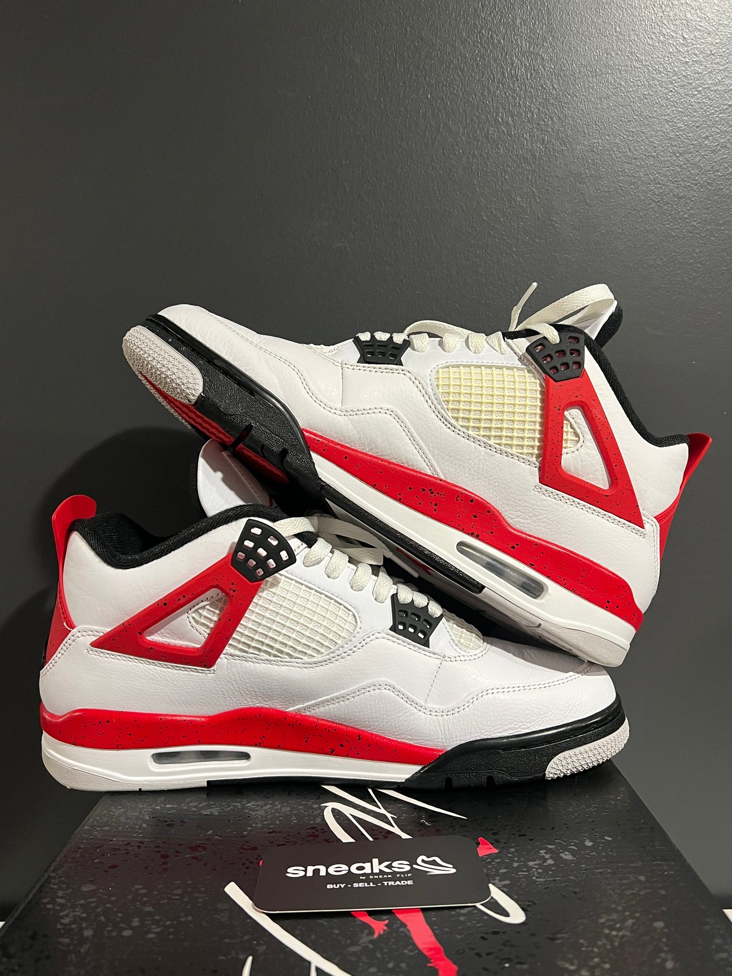 USED Air Jordan 4 Retro Red Cement DH6927-161 SIZE 11M OG ALL SP25-103
