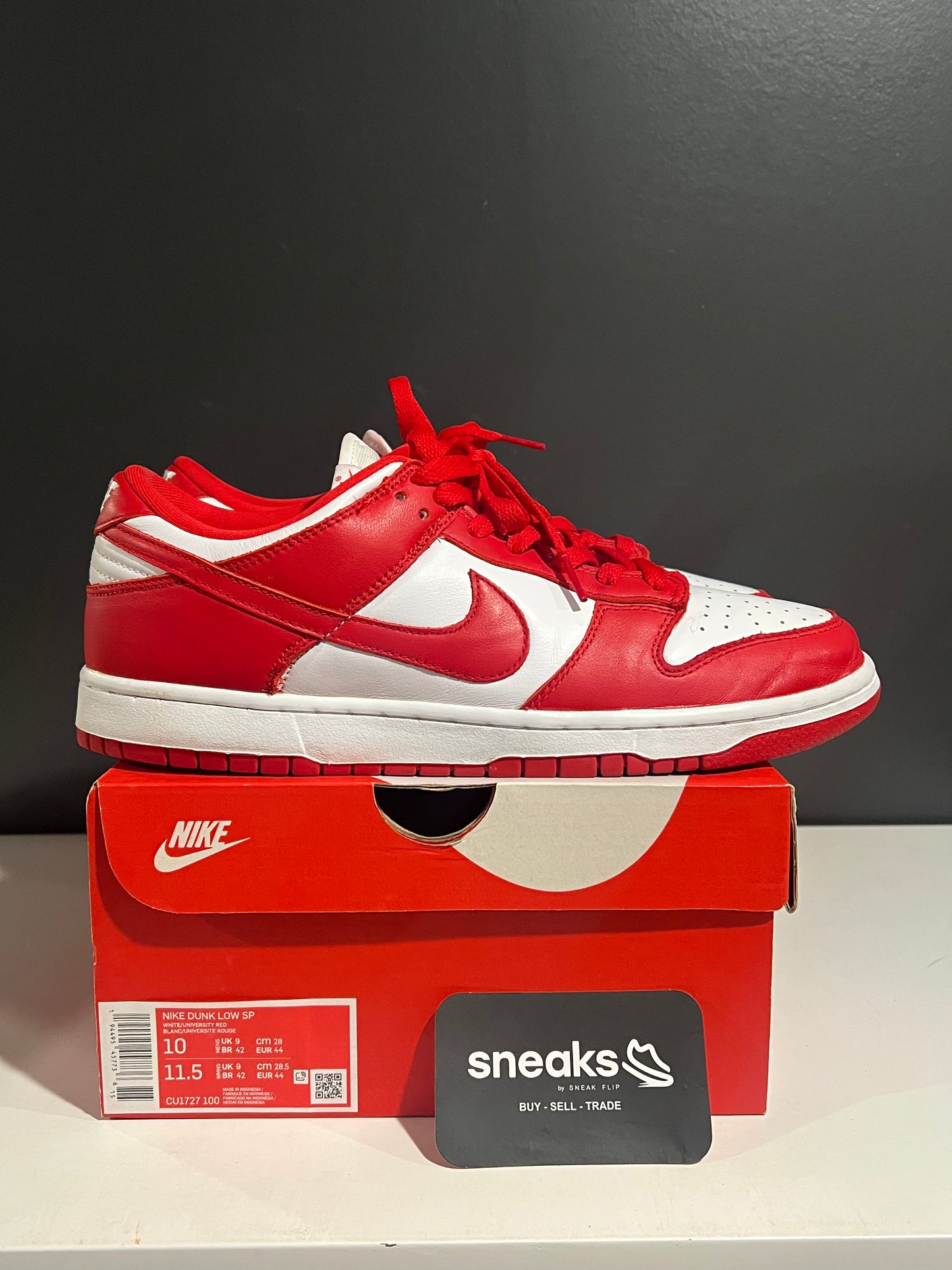 USED Dunk Low Retro SP St. John's 2020 CU1727-100 SIZE 10M OG ALL AG25-24