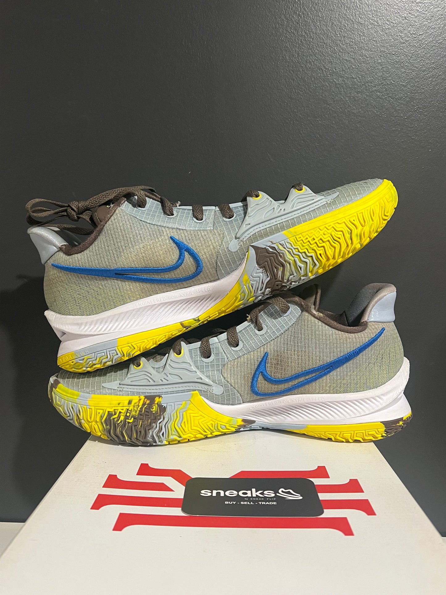 USED Kyrie Low 4 Light Armory Blue CW3985-400 SIZE 12M OG ALL SP25-152