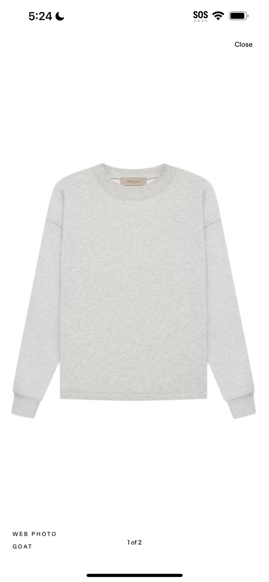NEW Fear of God Essentials Relaxed Crewneck Light Oatmeal