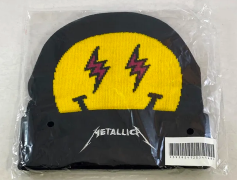 J Balvin Metallica Beanie Yellow Face