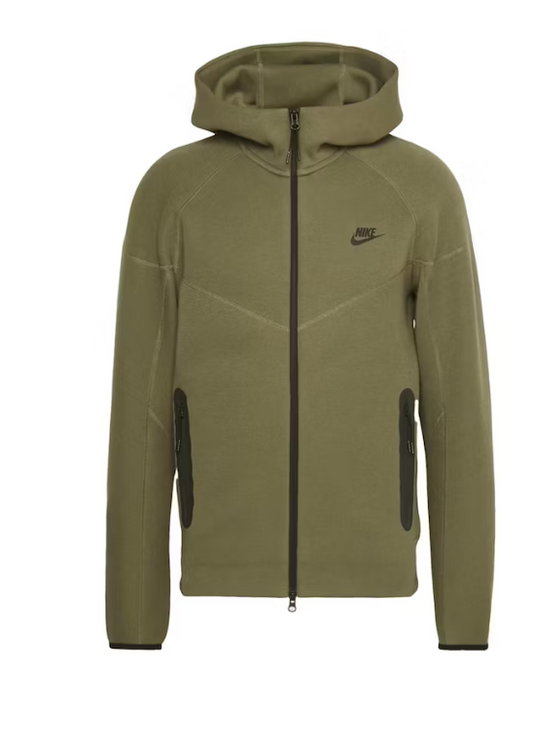 Nike Sportswear Tech Fleece Windrunner Full-Zip Hoodie Medium Olive/Black FB7921-222