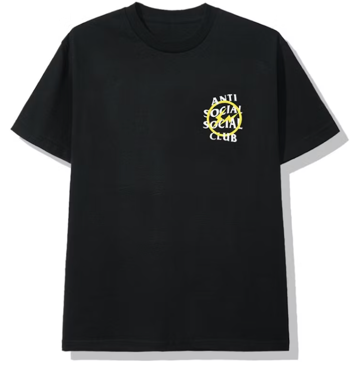 ASSC Fragment Yellow Bolt Tee (FW19) Men's Black