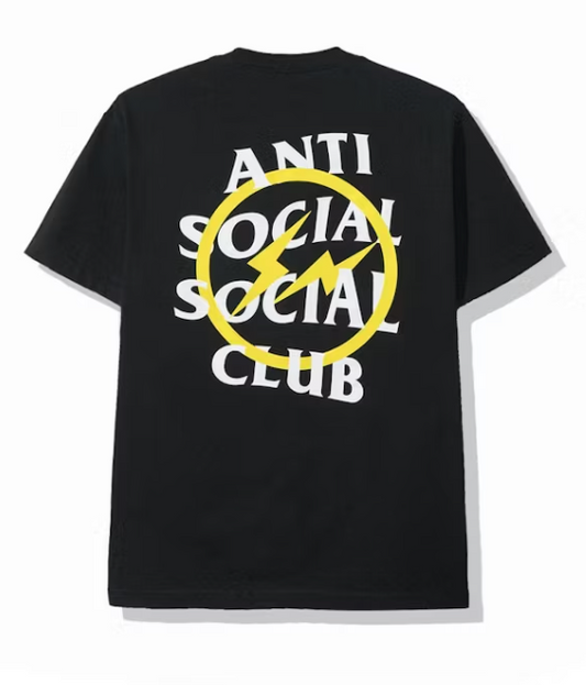 ASSC Fragment Yellow Bolt Tee (FW19) Men's Black