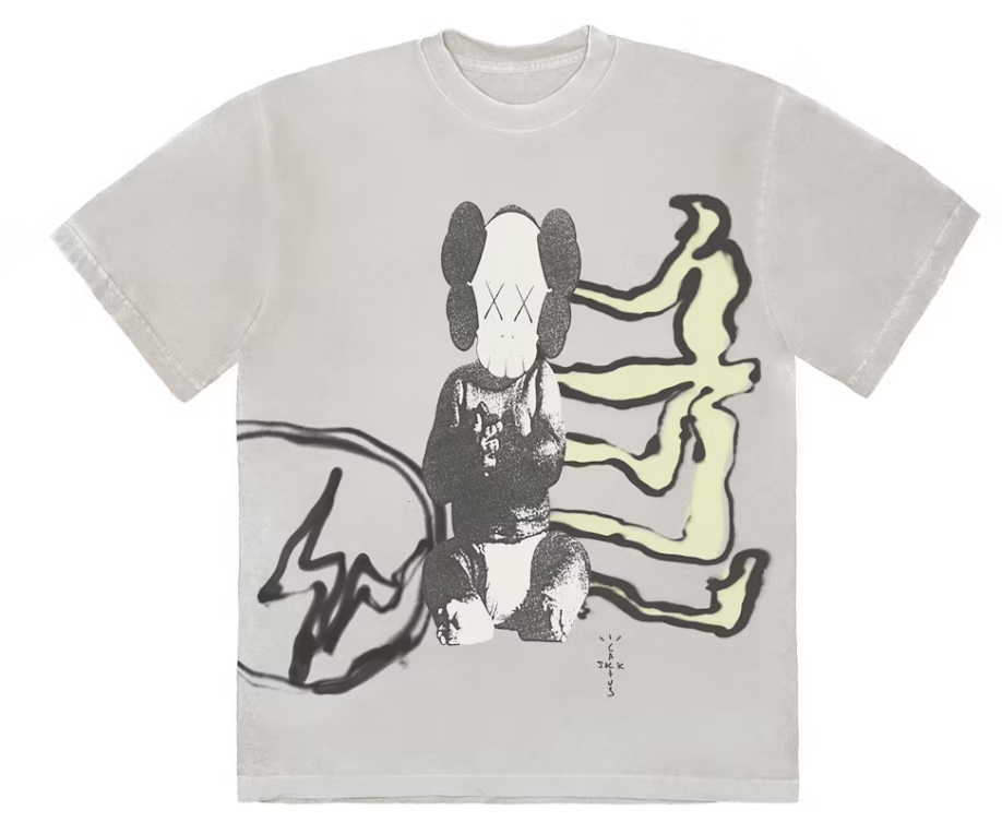 Cactus Jack by Travis Scott x KAWS For Fragment Tee Vintage Wash