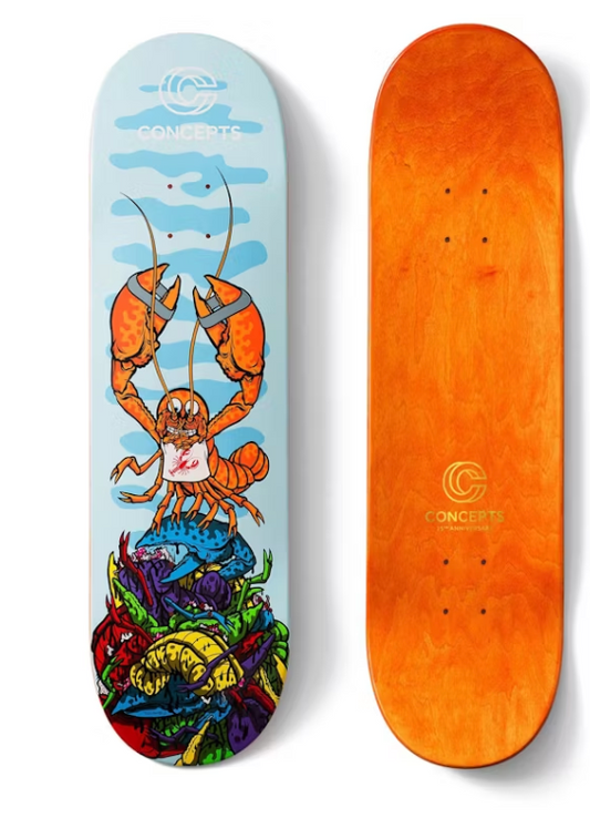 Concepts x Todd Bratrud Skateboard Deck Light Blue Orange Lobster