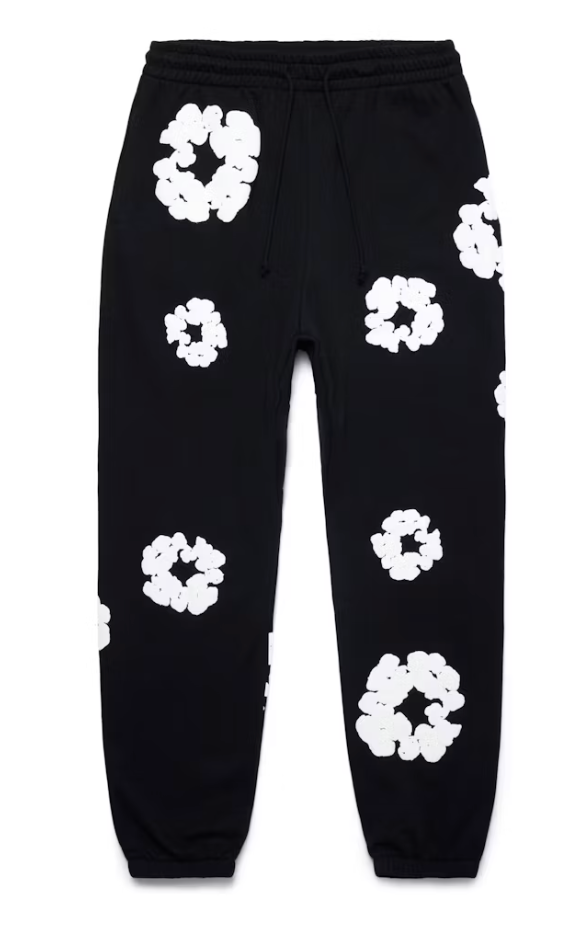 Denim Tears The Cotton Wreath Sweatpants Black 401-010-30-BLAC