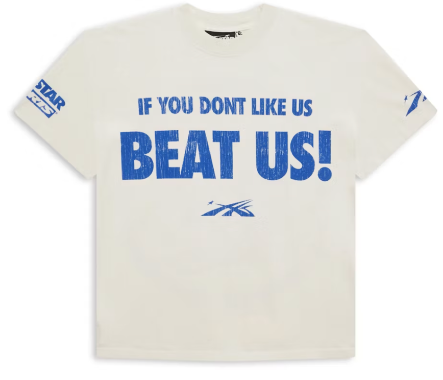 Hellstar Beat Us! T-shirt White/Blue