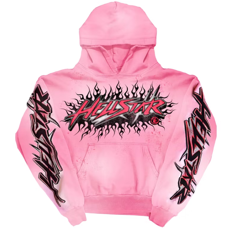 Hellstar Brainwashed Without Brain Hoodie Pink