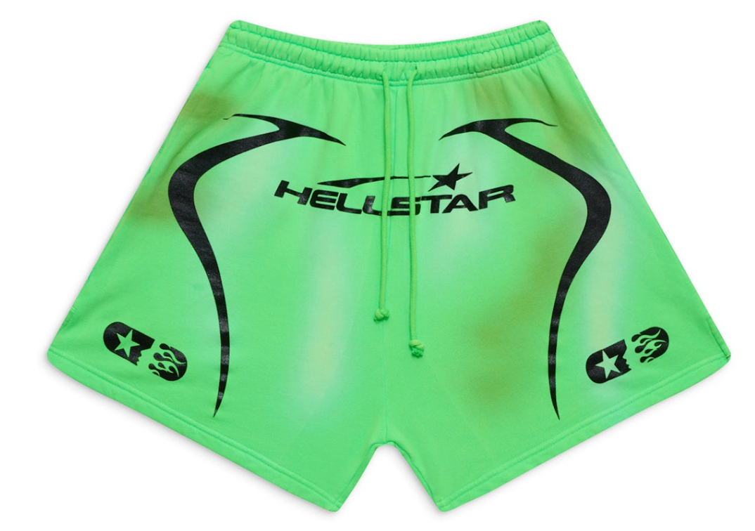 Hellstar Warm Up Shorts Neon Green