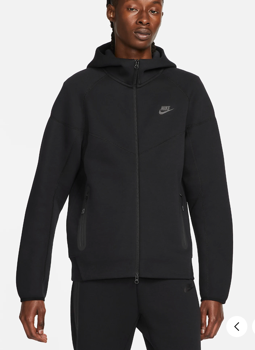 Nike Sportswear Tech Fleece Windrunner Full-Zip Hoodie Black/Black FB7921-010