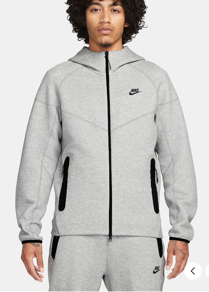 Nike Sportswear Tech Fleece Windrunner Full-Zip Hoodie Dark Grey Heather/Black FB7921-063