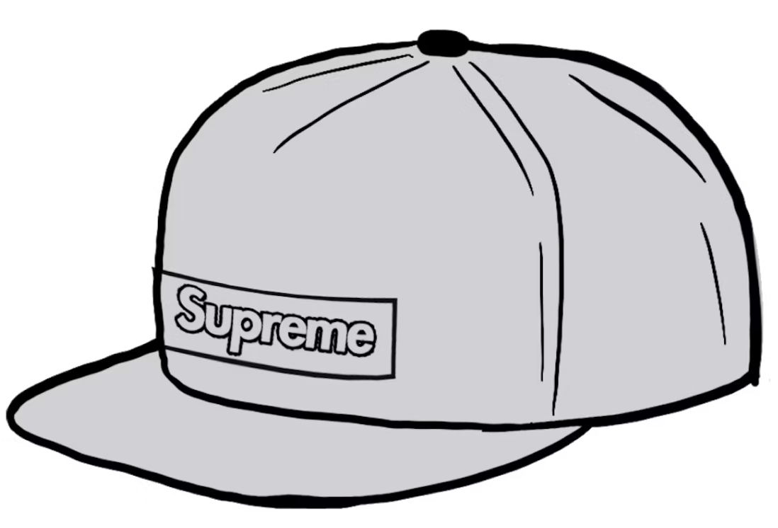 Supreme KAWS Chalk Logo 5-Panel Grey