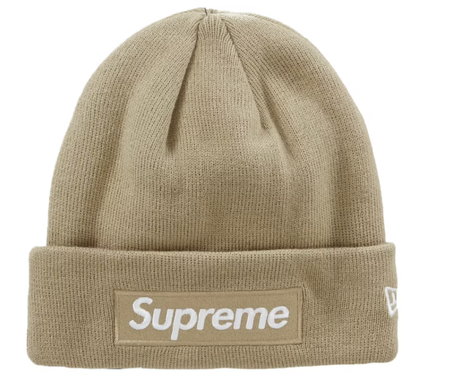 Supreme New Era Box Logo Beanie (FW23) Dark Sand