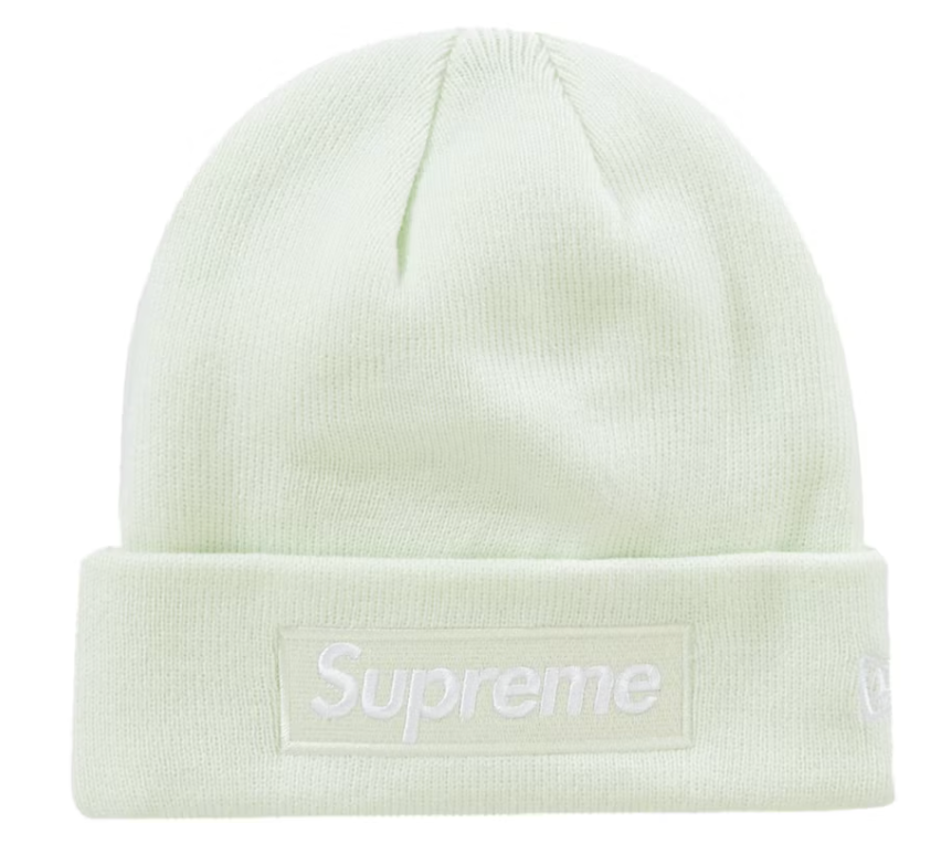 Supreme New Era Box Logo Beanie (FW23) Light Green