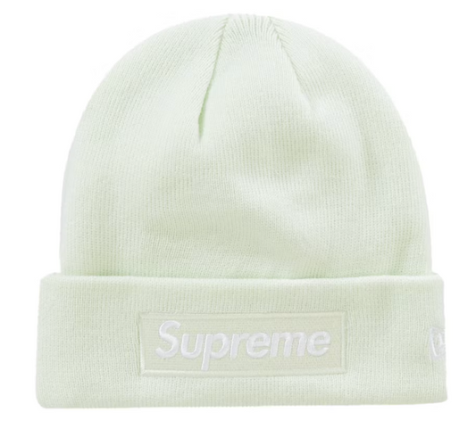 Supreme New Era Box Logo Beanie (FW23) Light Green