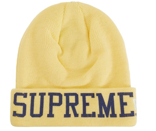 Supreme New Era Varsity Beanie Light Yellow