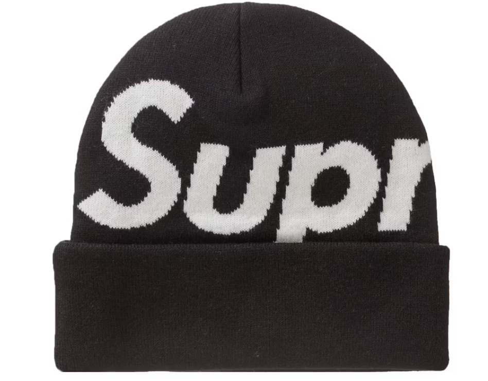 Supreme Big Logo Beanie Black