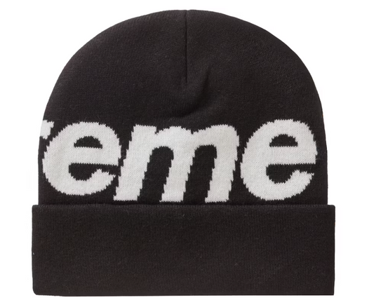 Supreme Big Logo Beanie Black