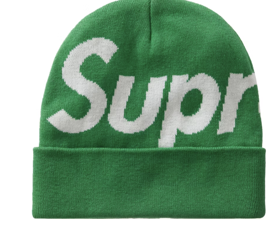 Supreme Big Logo Beanie Green