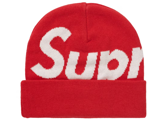 Supreme Big Logo Beanie Red