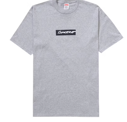 Supreme Futura Box Logo Tee Heather Grey