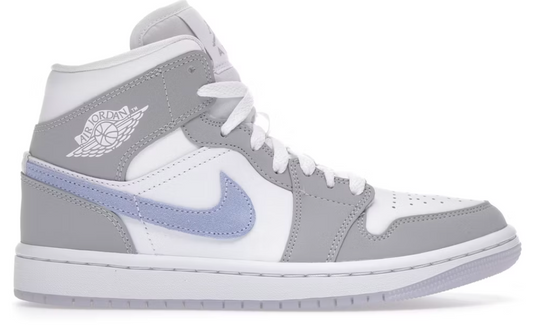 Wmns Air Jordan 1 Mid Wolf Grey Aluminum BQ6472-105