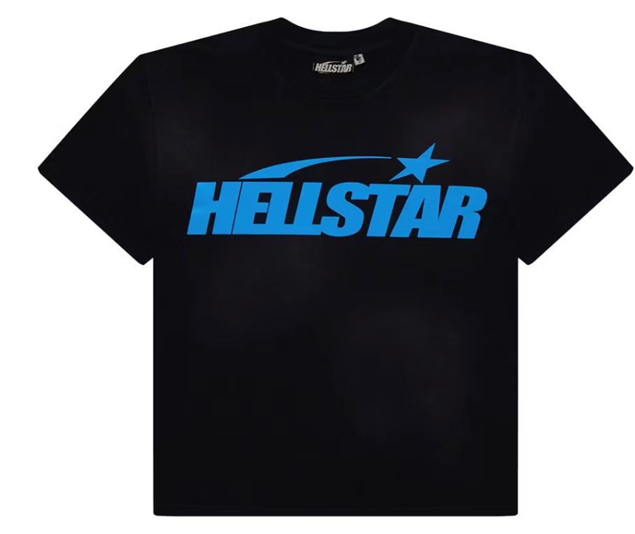 Hellstar Classic T-shirt (Gel Print) Black/Blue