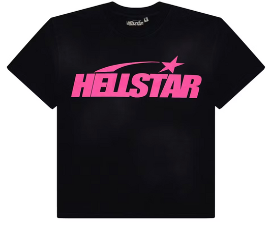 Hellstar Classic T-shirt (Gel Print) Black/Pink