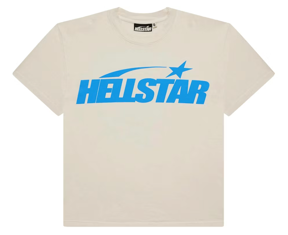 Hellstar Classic T-shirt (Gel Print) White/Blue