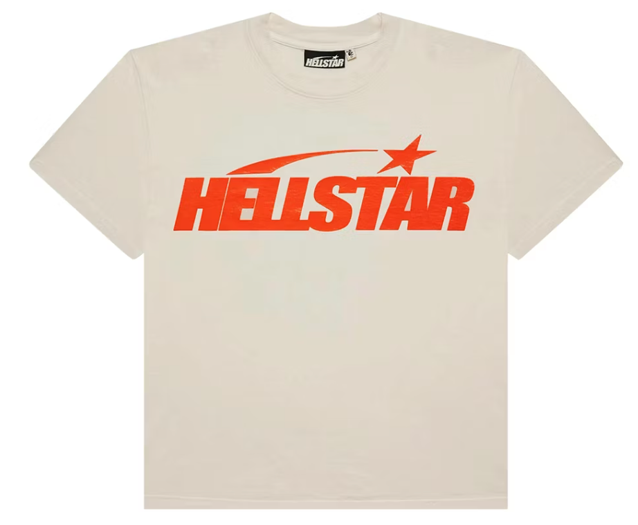 Hellstar Classic T-shirt (Gel Print) White/Orange