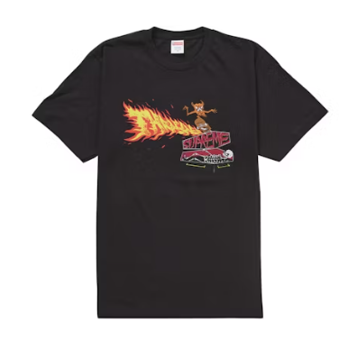 Supreme Thrasher Back Tail Tee Black
