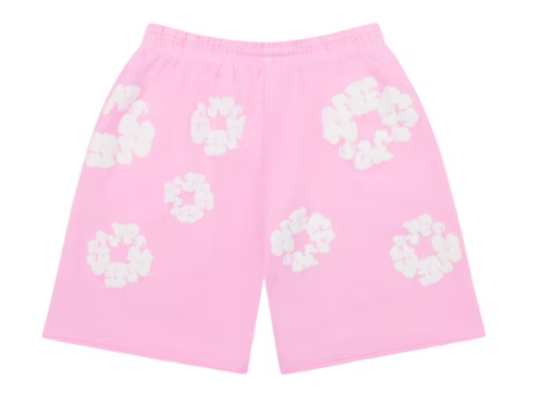 NEW Denim Tears The Cotton Wreath Sweatshorts Powder Pink