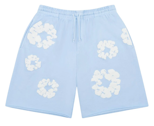 NEW Denim Tears The Cotton Wreath Sweatshorts Powder Blue