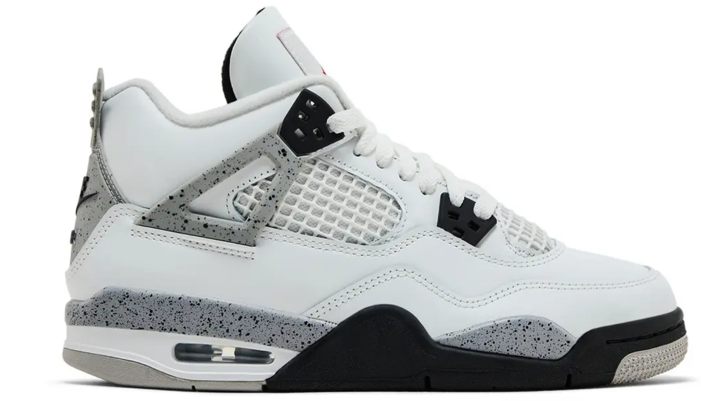 NEW Air Jordan 4 Retro OG GS White Cement 2025 IB4171-100 OG ALL