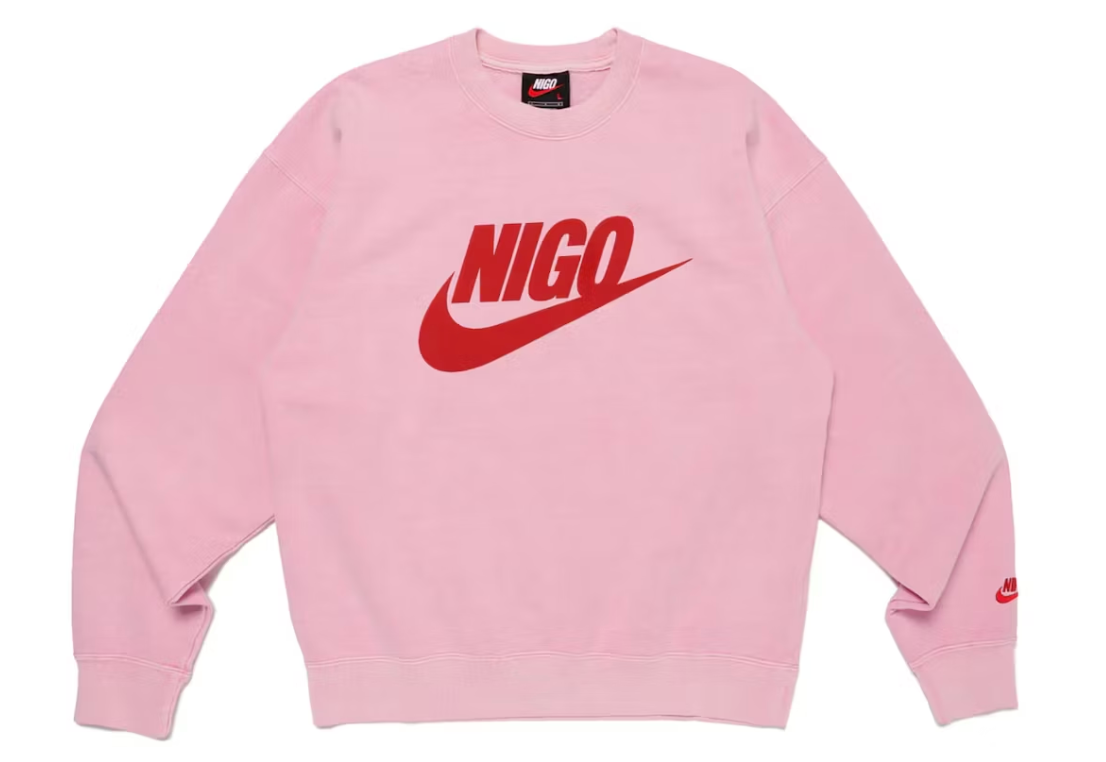 Nike x Nigo NRG Fleece Crew Sweatshirt Pink