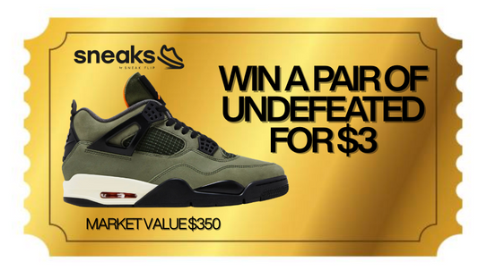 Black Friday Raffle Air Jordan 4 Undefeated Entry 10X