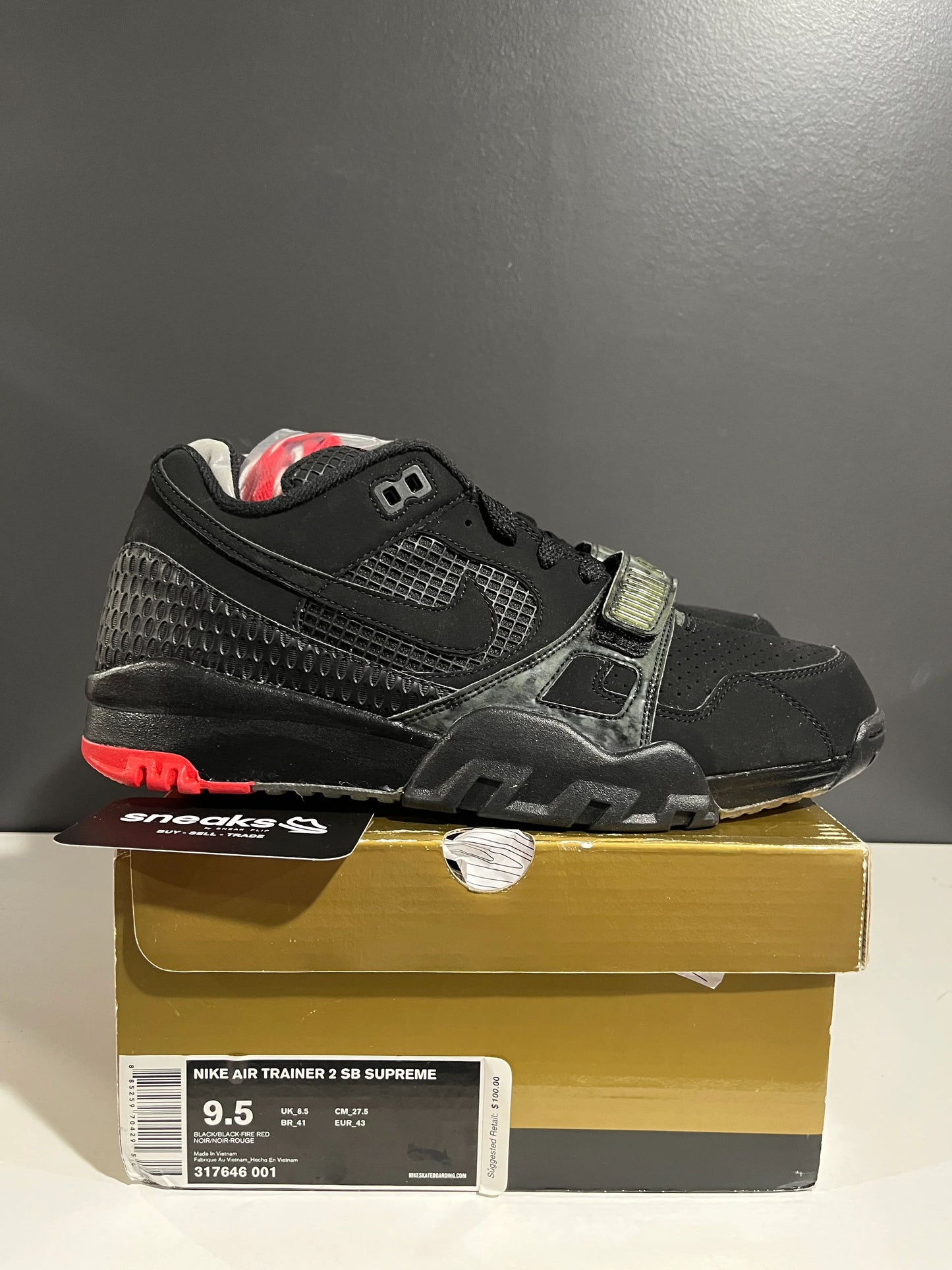 Nike Air Trainer 2 SB Supreme Black