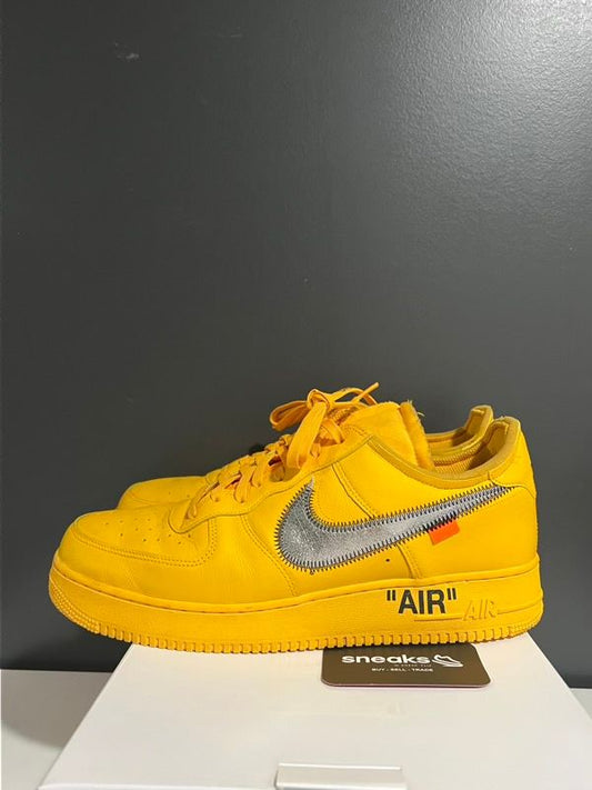 USED SIZE 13M Nike Air Force 1 Low Off-White ICA University Gold - Used